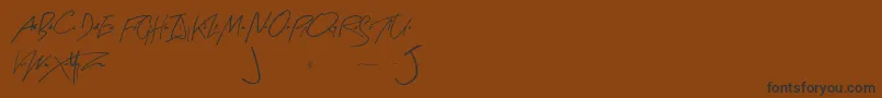 ArtySignature Font – Black Fonts on Brown Background
