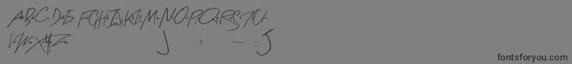 フォントArtySignature – 黒い文字の灰色の背景