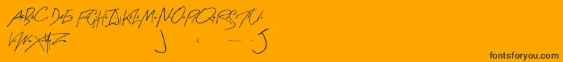 ArtySignature-fontti – mustat fontit oranssilla taustalla