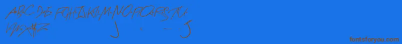 Шрифт ArtySignature – коричневые шрифты на синем фоне