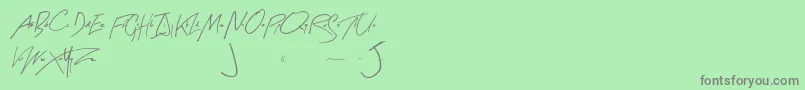 Police ArtySignature – polices grises sur fond vert
