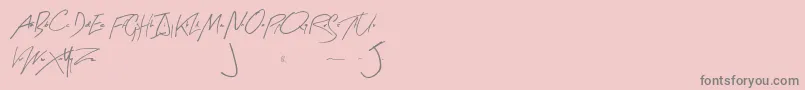 Czcionka ArtySignature – szare czcionki na różowym tle