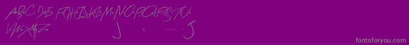 ArtySignature Font – Gray Fonts on Purple Background
