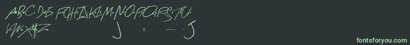 ArtySignature Font – Green Fonts on Black Background