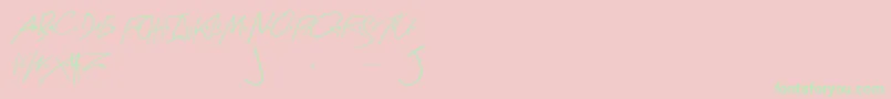 Police ArtySignature – polices vertes sur fond rose