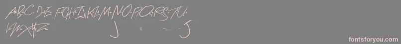 フォントArtySignature – 灰色の背景にピンクのフォント