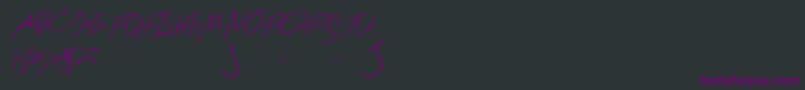 Шрифт ArtySignature – фиолетовые шрифты на чёрном фоне