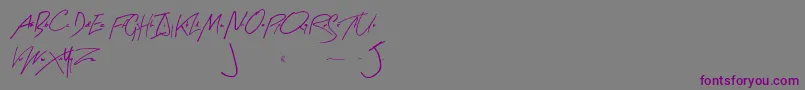 ArtySignature Font – Purple Fonts on Gray Background