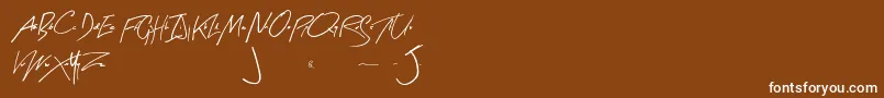フォントArtySignature – 茶色の背景に白い文字