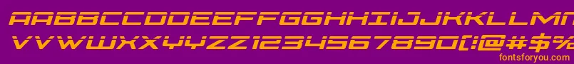 Phoenicialaseital-fontti – oranssit fontit violetilla taustalla