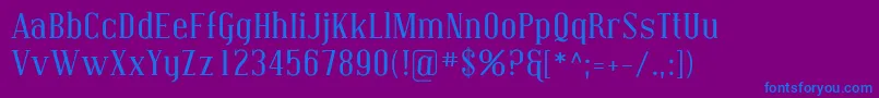 Шрифт Coving01 – синие шрифты на фиолетовом фоне