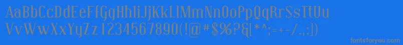 フォントCoving01 – 青い背景に灰色の文字