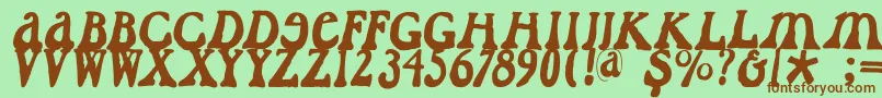 Caslondadaesque Font – Brown Fonts on Green Background