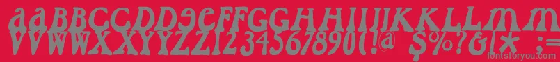 Caslondadaesque Font – Gray Fonts on Red Background