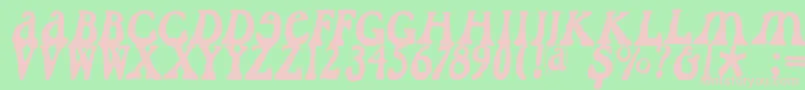 Caslondadaesque Font – Pink Fonts on Green Background