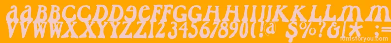 Шрифт Caslondadaesque – розовые шрифты на оранжевом фоне