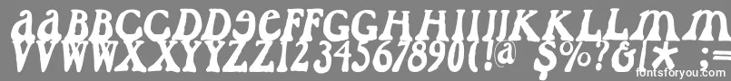 フォントCaslondadaesque – 灰色の背景に白い文字