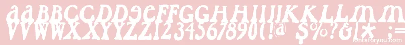 Caslondadaesque Font – White Fonts on Pink Background