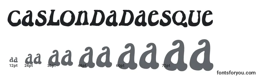 Размеры шрифта Caslondadaesque