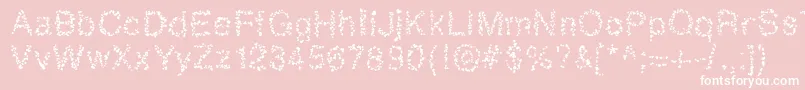 Sophiahearts Font – White Fonts on Pink Background