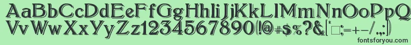 Boltonshadowed Font – Black Fonts on Green Background