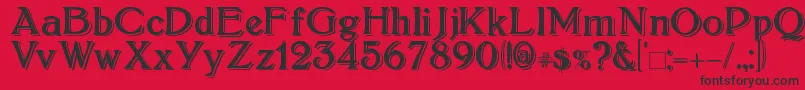 Boltonshadowed Font – Black Fonts on Red Background