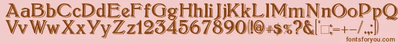 Boltonshadowed Font – Brown Fonts on Pink Background