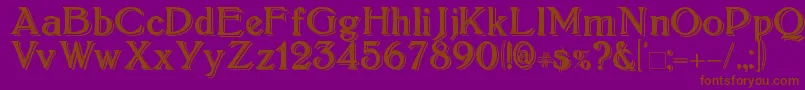 Boltonshadowed Font – Brown Fonts on Purple Background