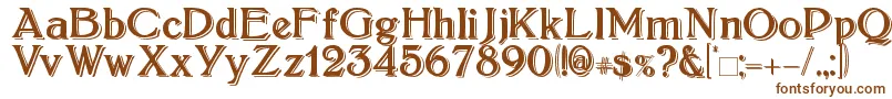 Шрифт Boltonshadowed – коричневые шрифты на белом фоне