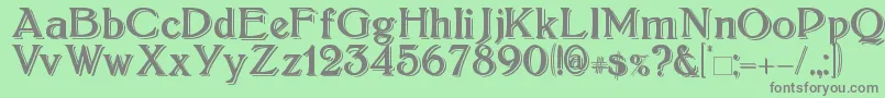 Boltonshadowed Font – Gray Fonts on Green Background