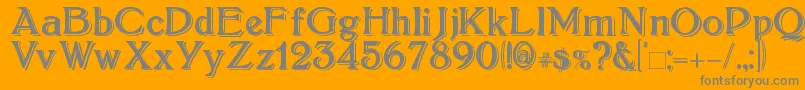 Boltonshadowed Font – Gray Fonts on Orange Background