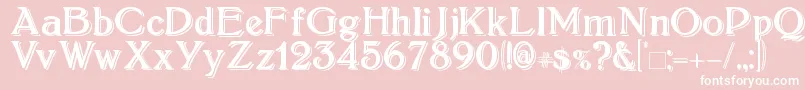 Boltonshadowed Font – White Fonts on Pink Background