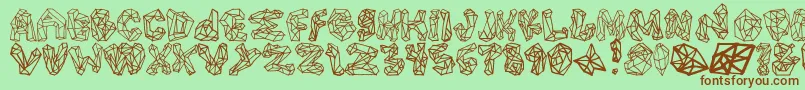PolygonsRegular Font – Brown Fonts on Green Background