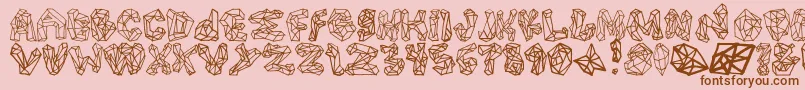 PolygonsRegular Font – Brown Fonts on Pink Background