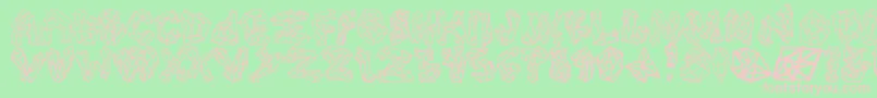 PolygonsRegular Font – Pink Fonts on Green Background