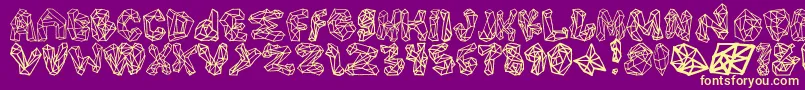 PolygonsRegular Font – Yellow Fonts on Purple Background