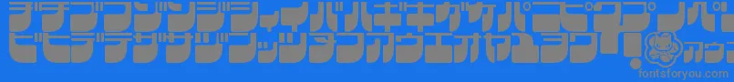 Шрифт FrigateKatakana – серые шрифты на синем фоне