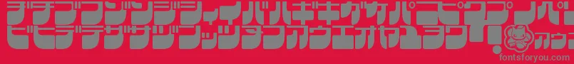 FrigateKatakana Font – Gray Fonts on Red Background