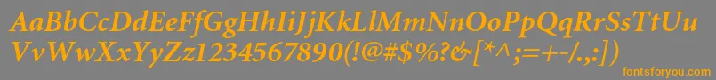 MiniaturecBolditalic Font – Orange Fonts on Gray Background