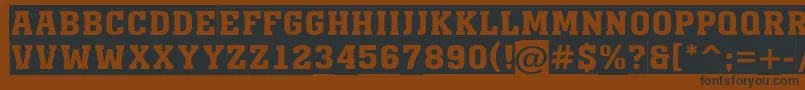 AMonumentotitulsl Font – Black Fonts on Brown Background