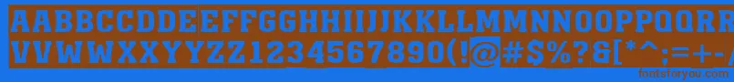 AMonumentotitulsl Font – Brown Fonts on Blue Background