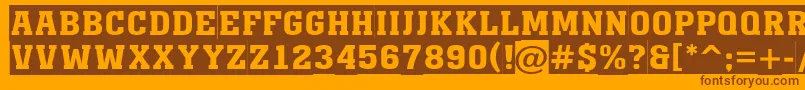 AMonumentotitulsl Font – Brown Fonts on Orange Background