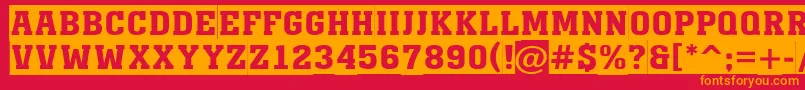AMonumentotitulsl Font – Orange Fonts on Red Background