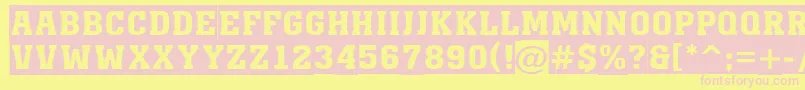 AMonumentotitulsl Font – Pink Fonts on Yellow Background