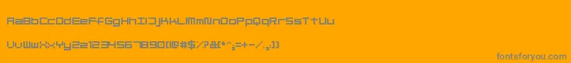 LinesquareRoundedExtended Font – Gray Fonts on Orange Background