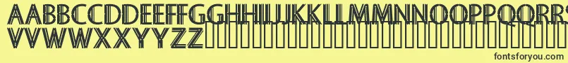 Sekruplongbo Font – Black Fonts on Yellow Background