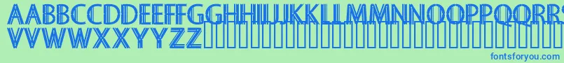 Sekruplongbo Font – Blue Fonts on Green Background