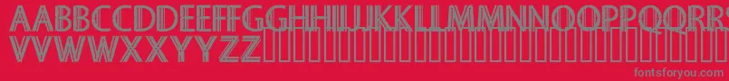 Sekruplongbo Font – Gray Fonts on Red Background