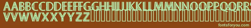 Sekruplongbo Font – Green Fonts on Brown Background