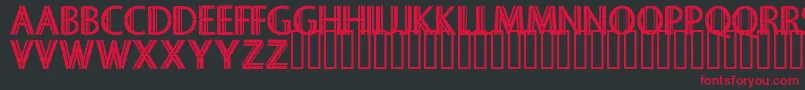 Sekruplongbo Font – Red Fonts on Black Background